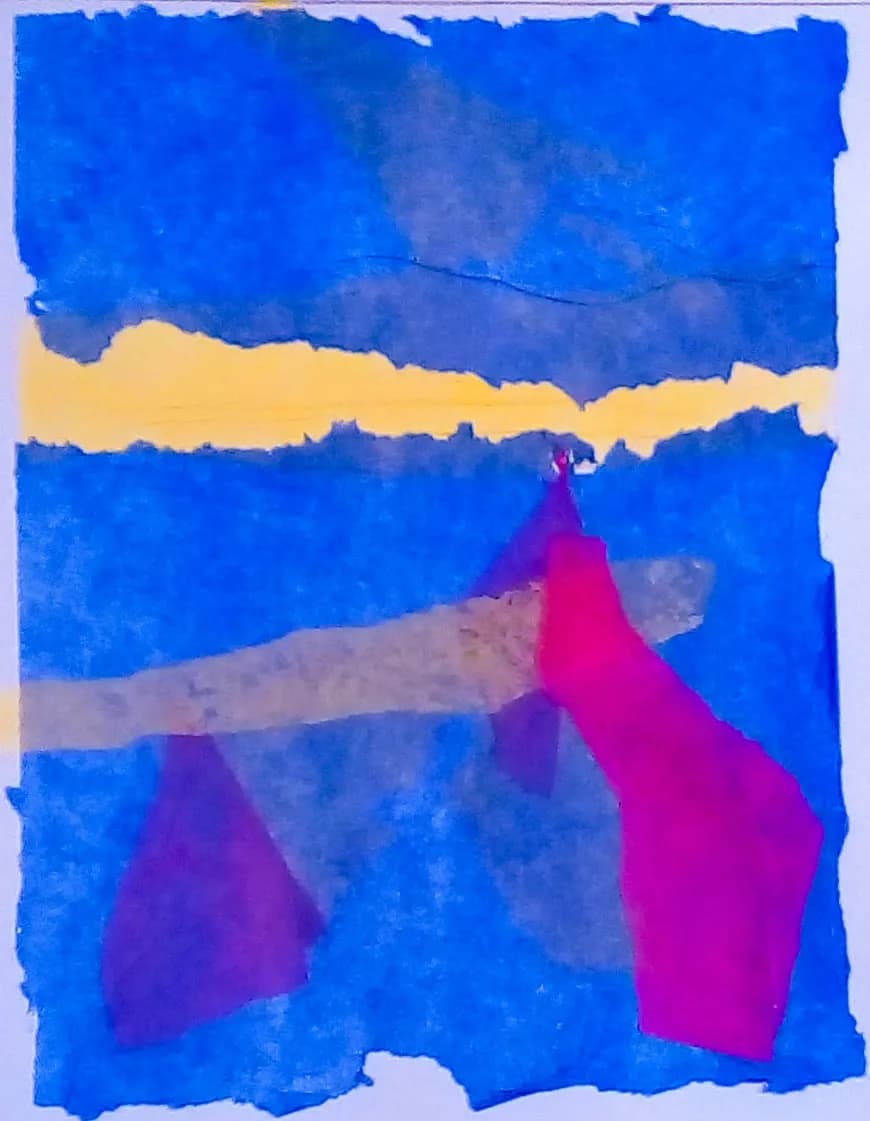 Vibrant Horizons: An Abstract Journey Through Color and Texture