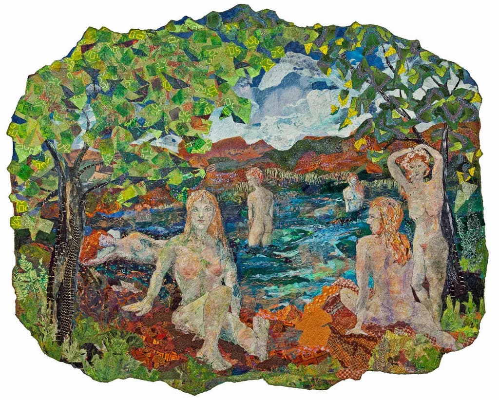 "Reflections of Serenity: A Tapestry of Nature and Femininity"