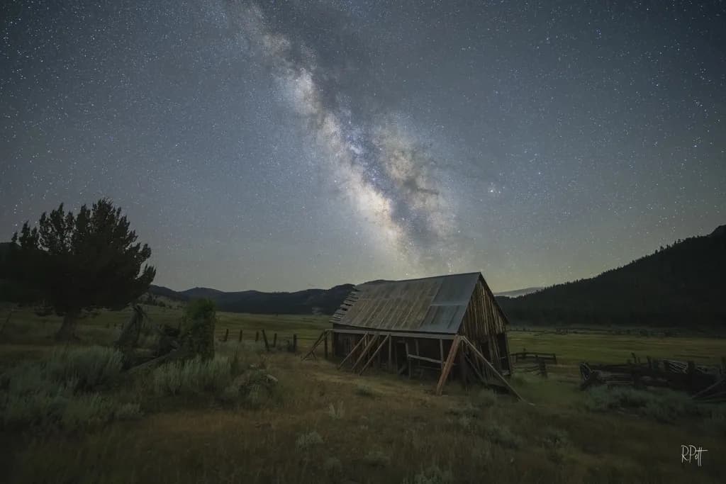Whispers of the Night: A Barn Beneath the Stars