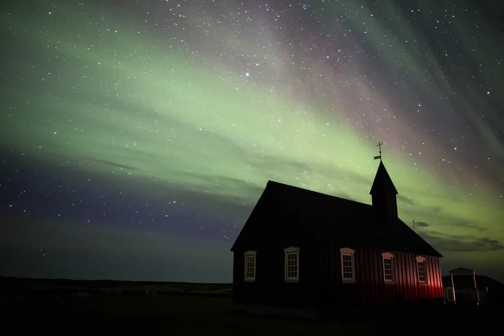 Whispers of the Aurora: A Serene Night Over Sacred Ground