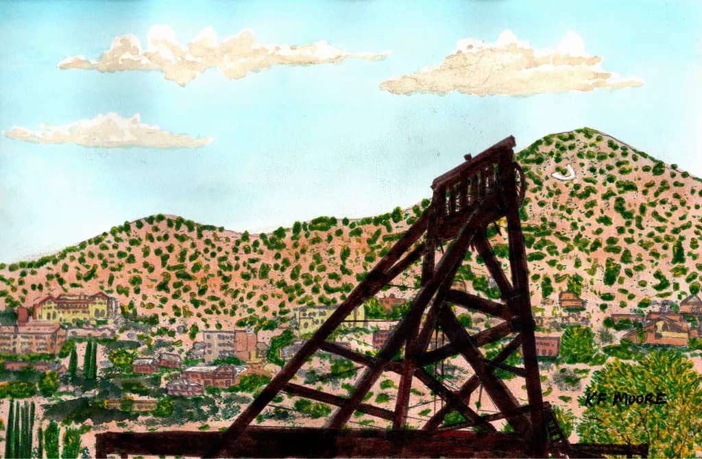 Whispers of the Past: A Scenic View of the Mining Legacy Against a Serene Sky