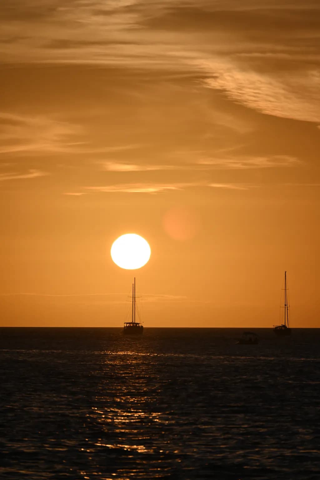 Sunset Sailboats