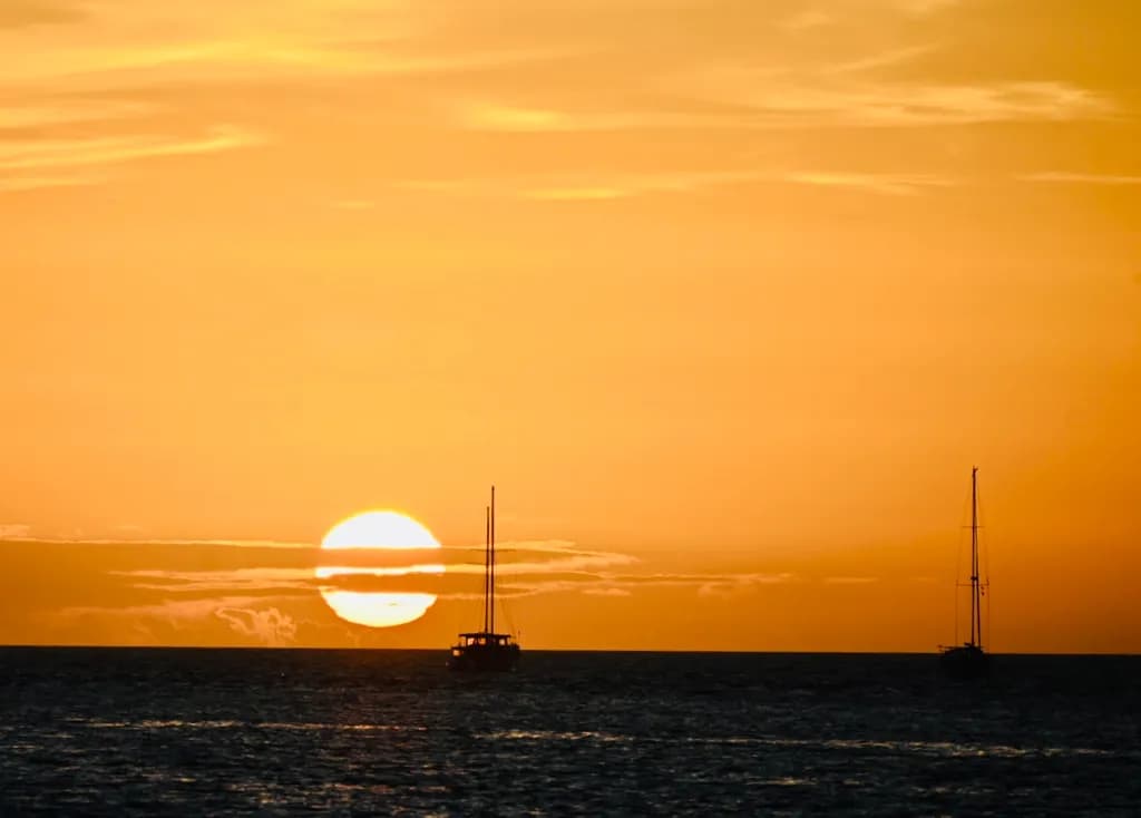 Sunset Sailboats