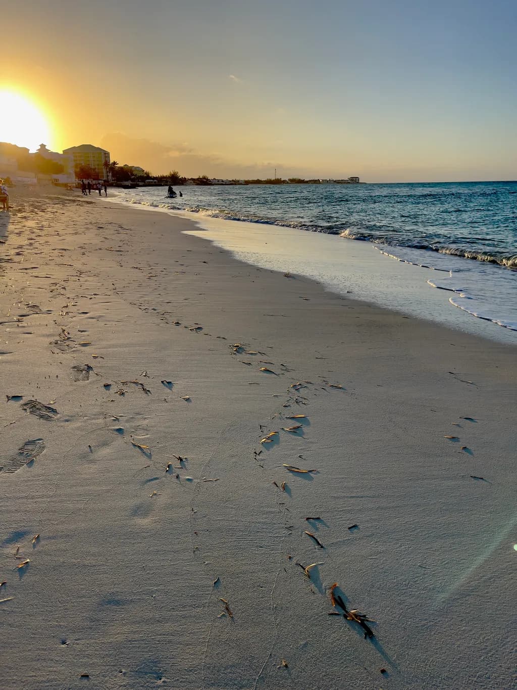 Coastal Sunset Footprints