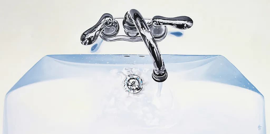 Reflections of Serenity: A Contemporary Sink Still Life