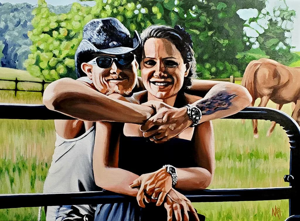 "Embracing Moments: A Joyful Connection in Nature"