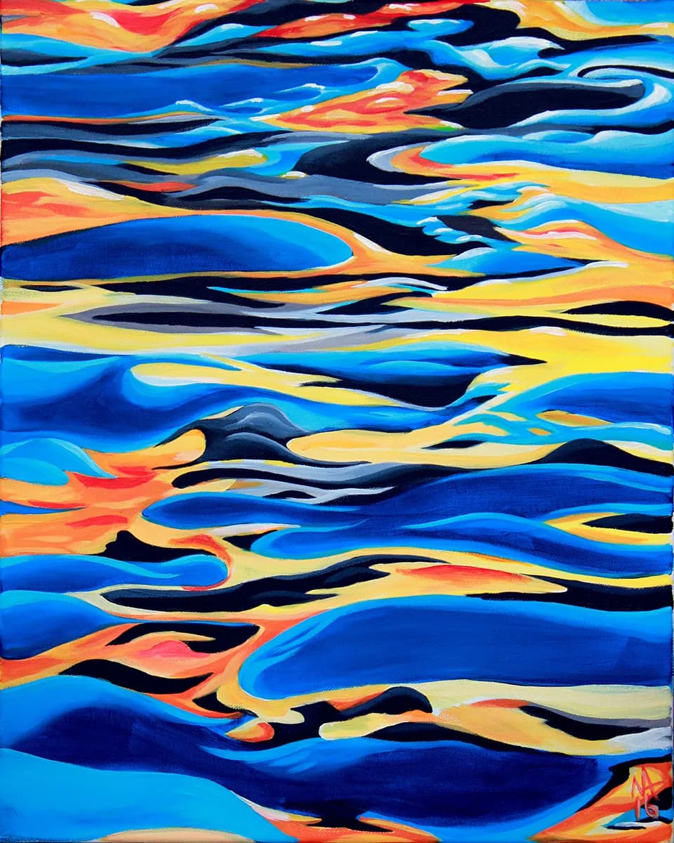 Ethereal Waves: A Dance of Color and Light in Oceanic Serenity