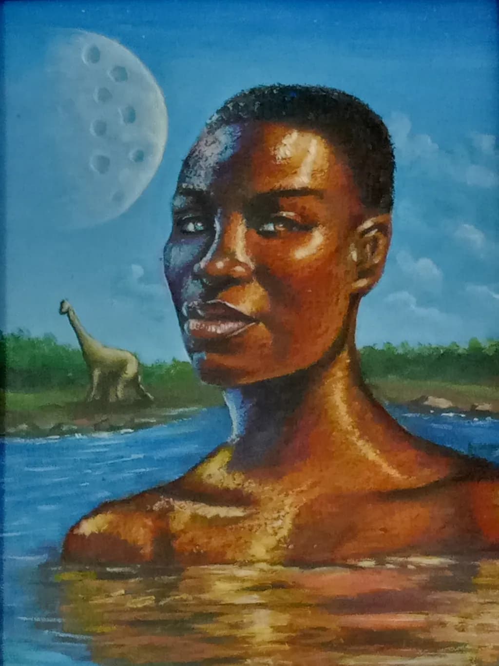 Ethereal Reflections: A Serene Portrait of Strength and Nature's Embrace