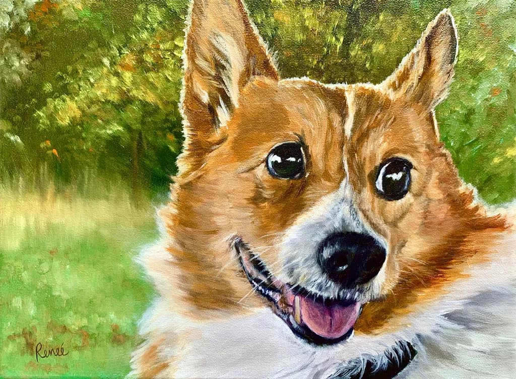 Joyful Corgi: A Heartwarming Portrait of Playful Spirit in Nature