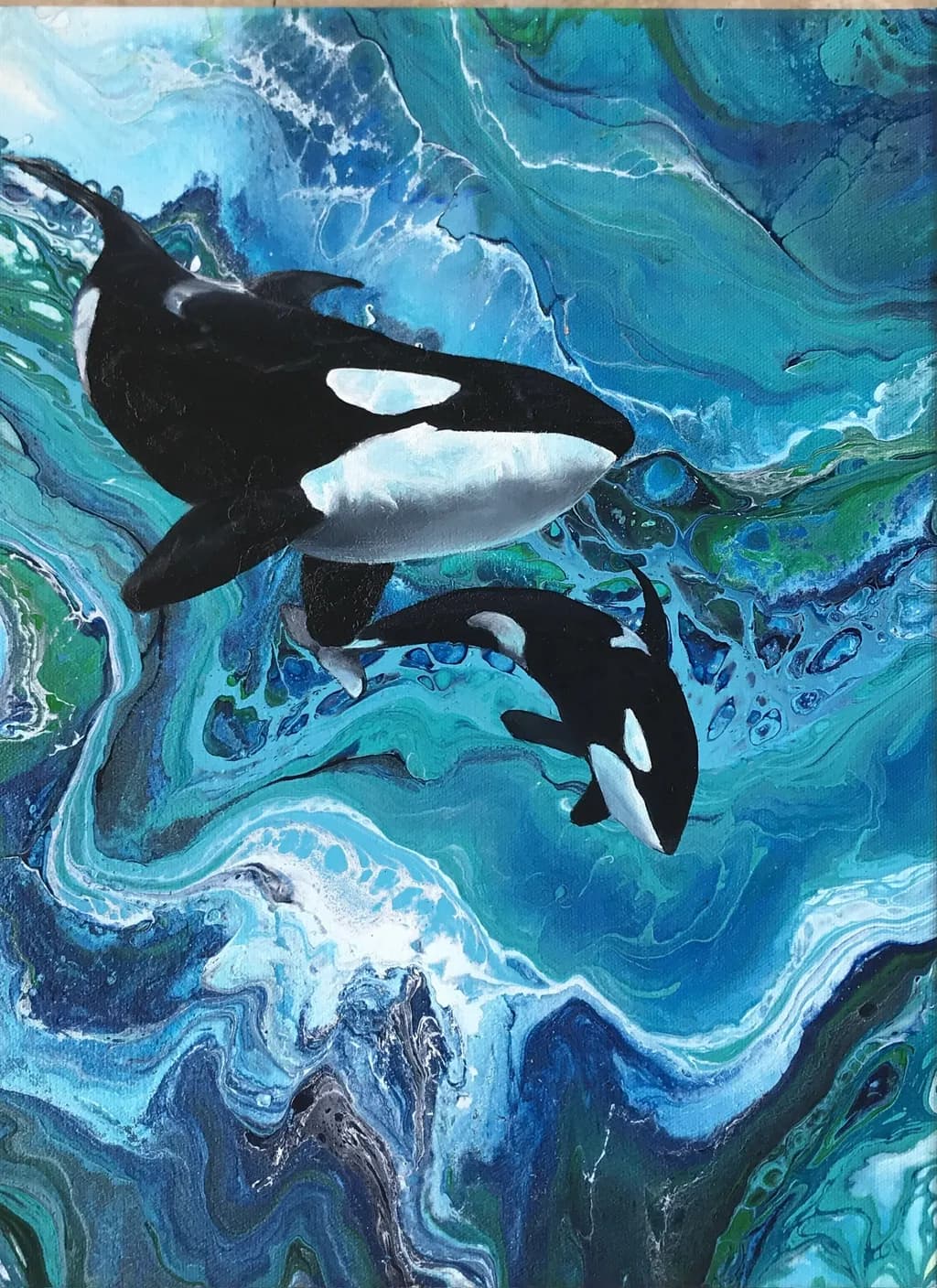 Whales in Harmony: A Dance of Orcas Beneath the Ocean's Embrace