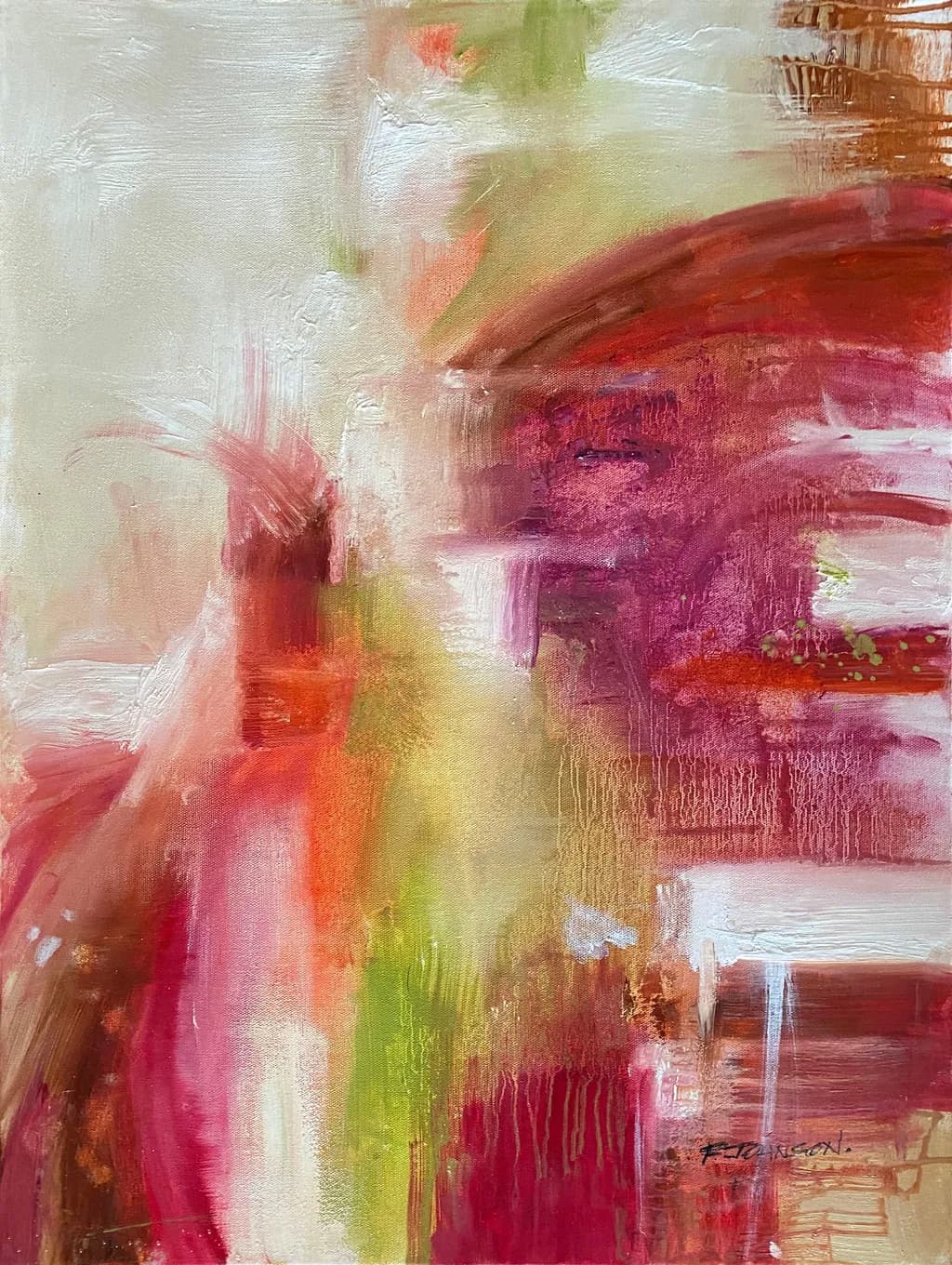 Vibrant Whispers: An Abstract Journey Through Color and Texture