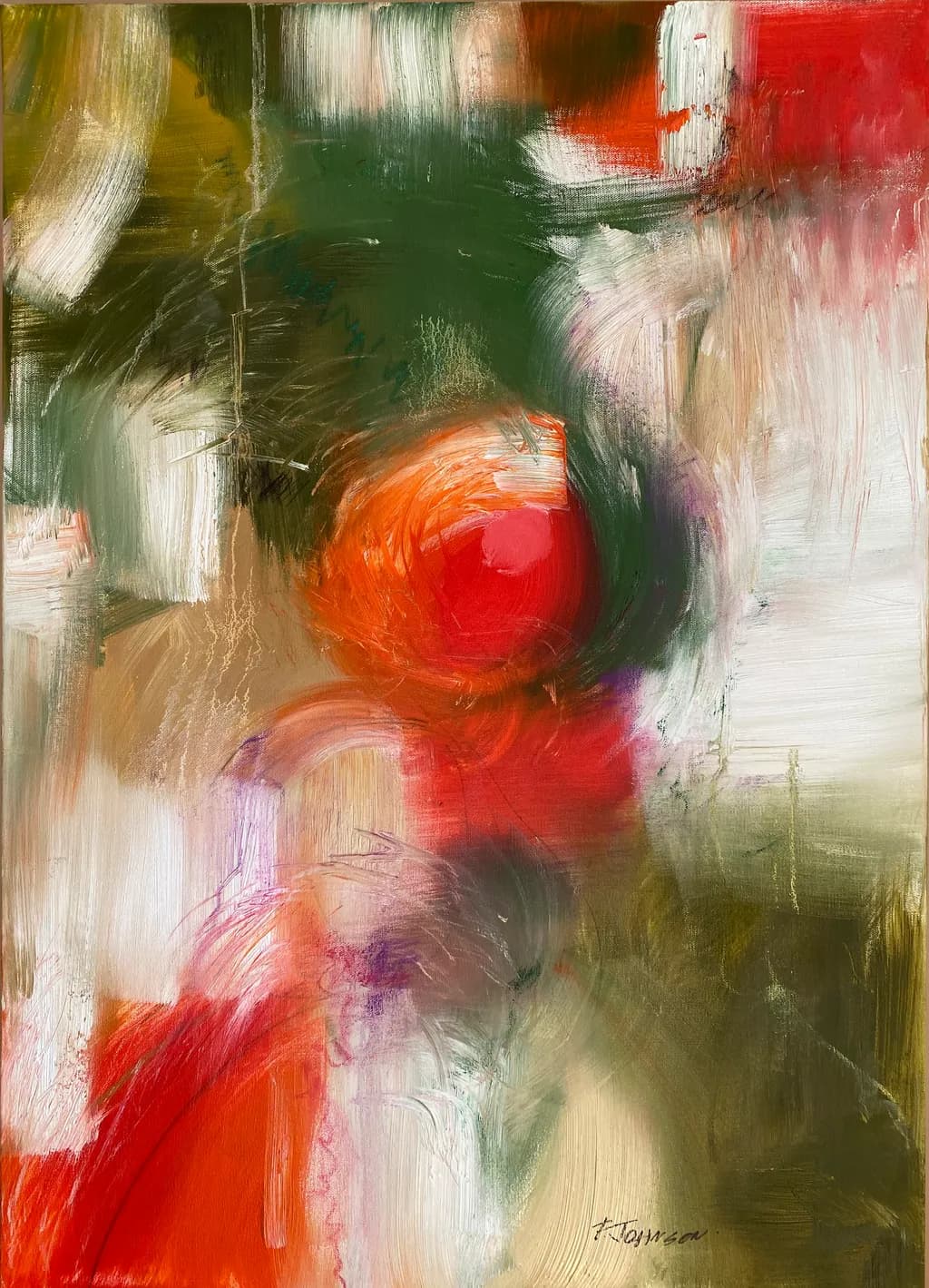 Vibrant Whirl: An Abstract Dance of Color and Texture