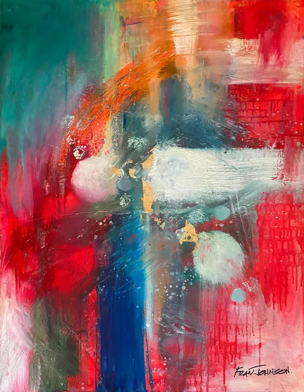 Vibrant Whispers: An Abstract Dance of Color and Emotion