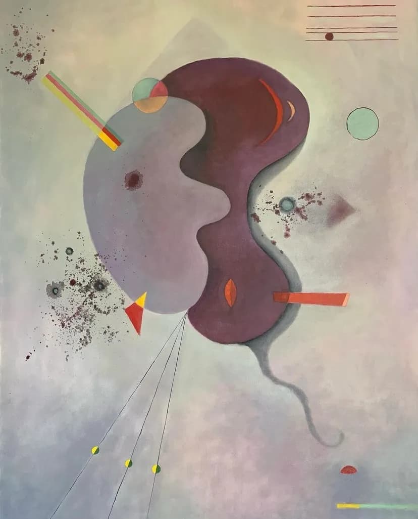Whimsical Harmony: An Abstract Dance of Color and Form