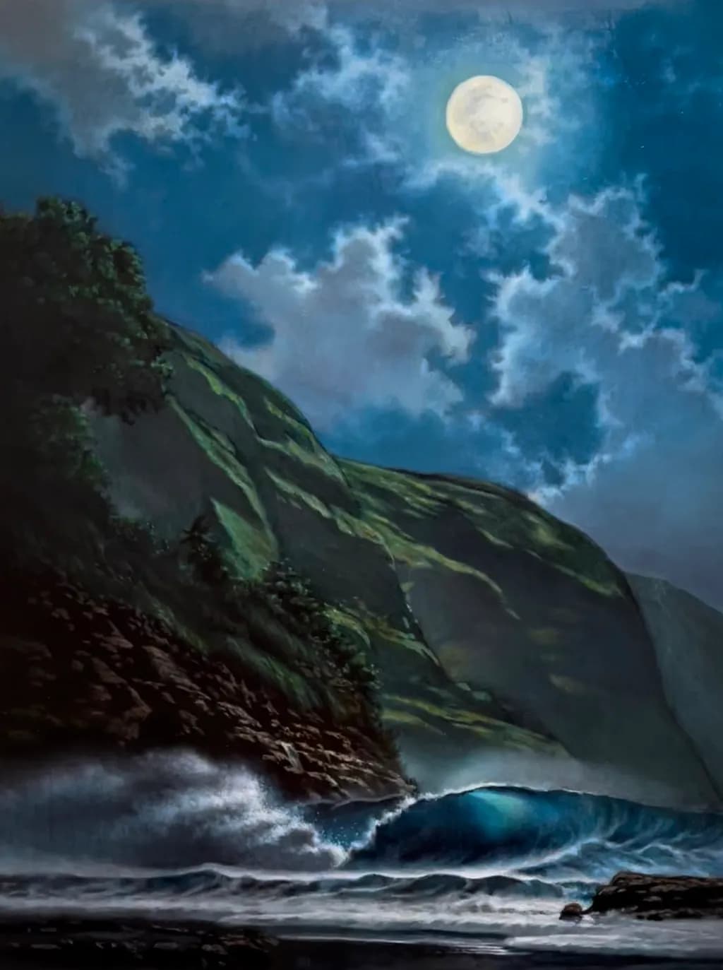 Moonlit Coastline