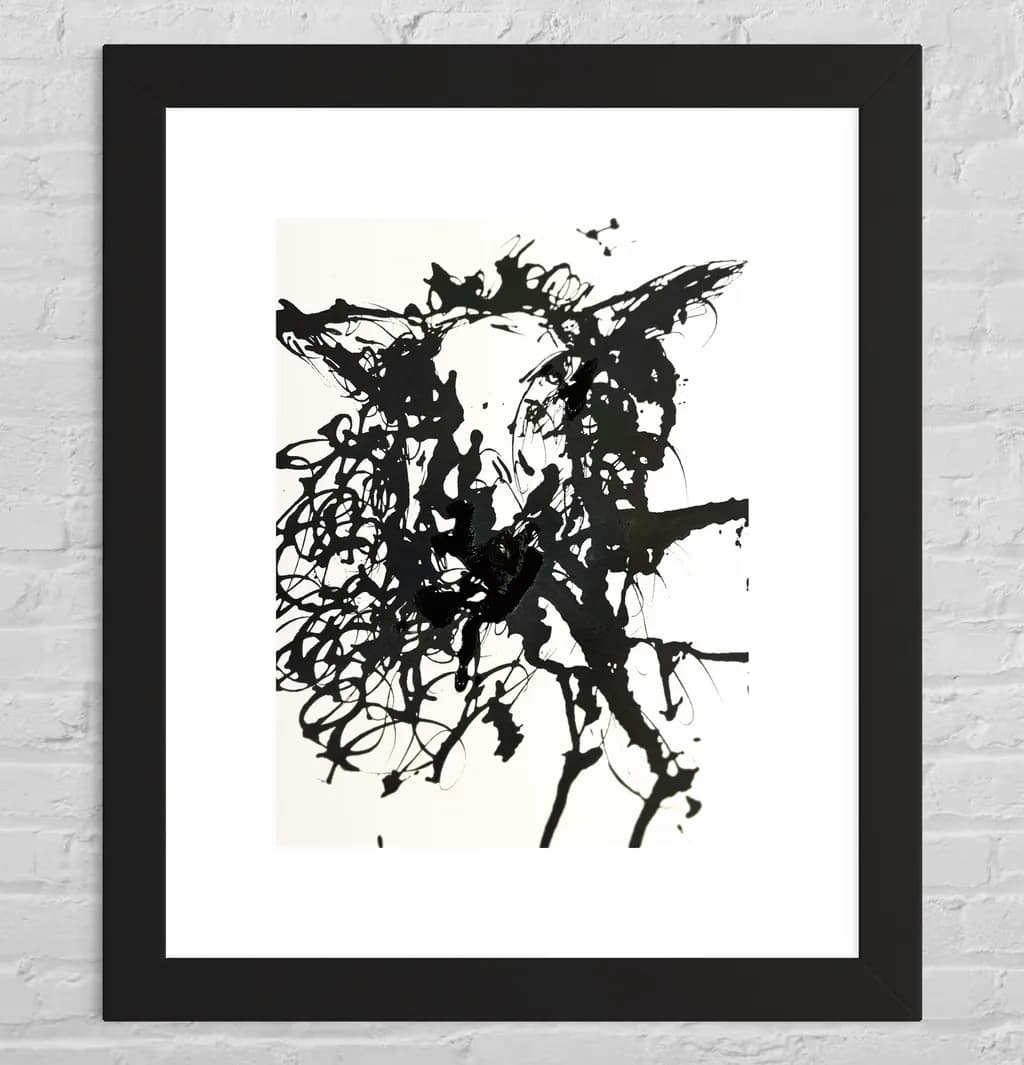 Whispers of Chaos: An Abstract Dance in Black and White Lines