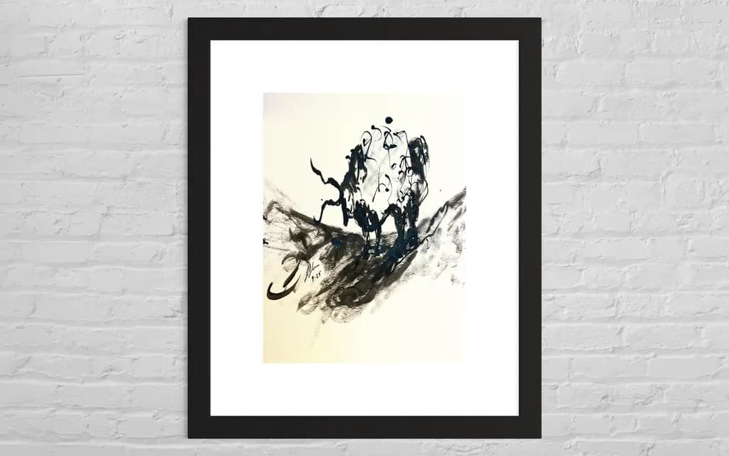 Whispers of Motion: An Abstract Dance in Ink and Shadow