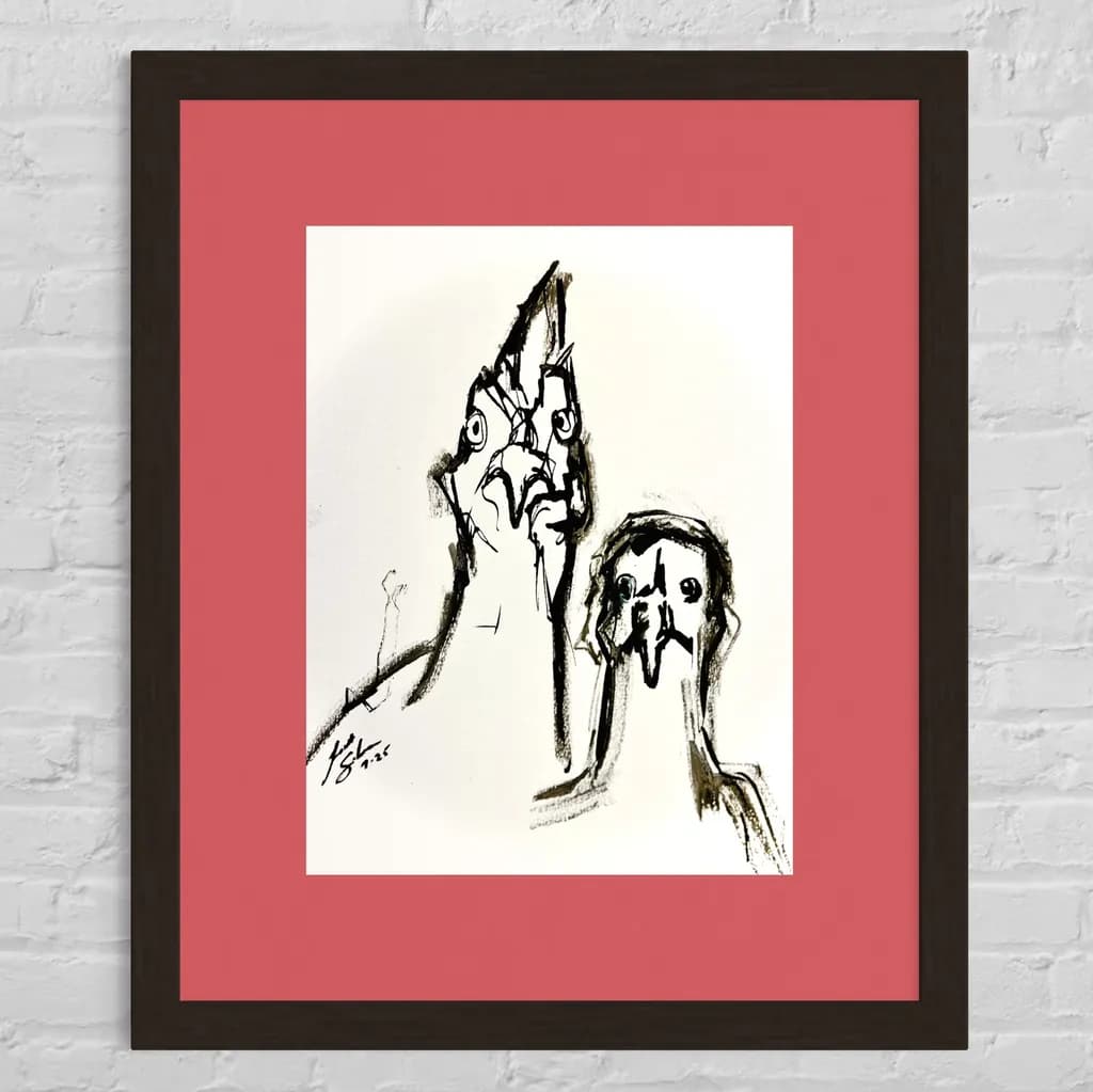Whimsical Whispers: A Playful Encounter Between Two Feathered Friends