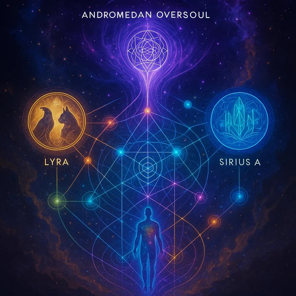 Celestial Connections: The Andromedan Oversoul Journey Through Lyra and Sirius A