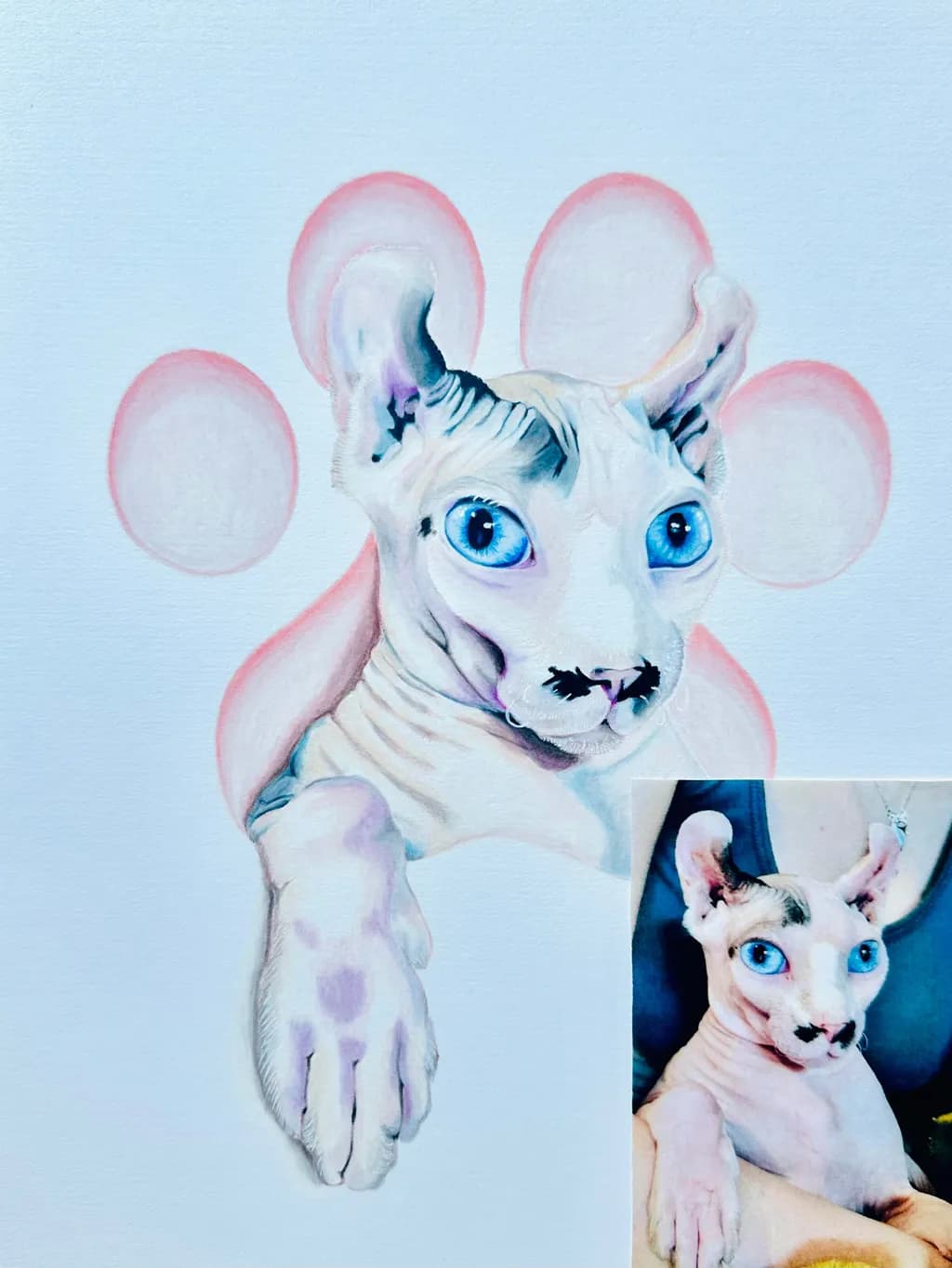 Whimsical Blue Cat Portrait: A Playful Exploration of Feline Charm and Character