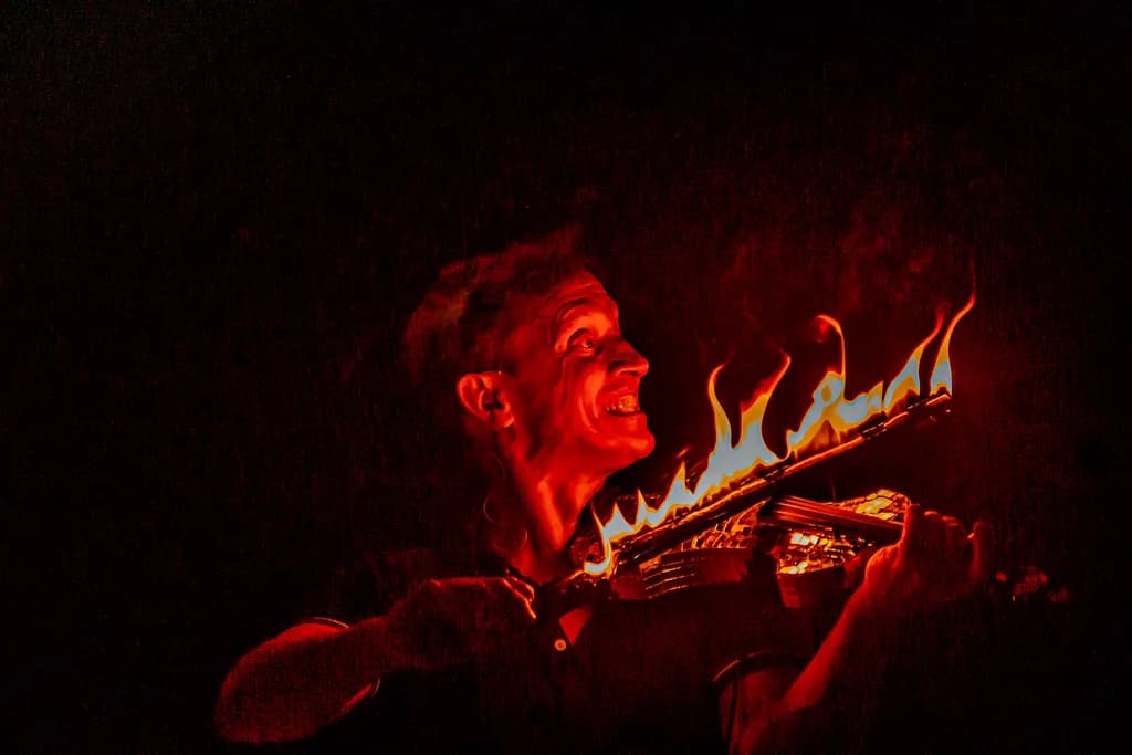 Fiery Violin Performance