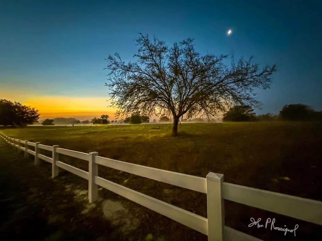 Twilight Fence Line