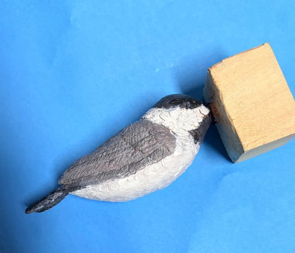 Black-Capped Chickadee Woodcarving
