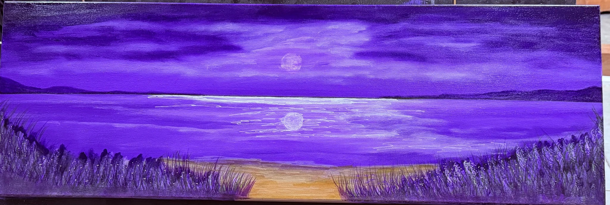 Moonlit Purple Lake
