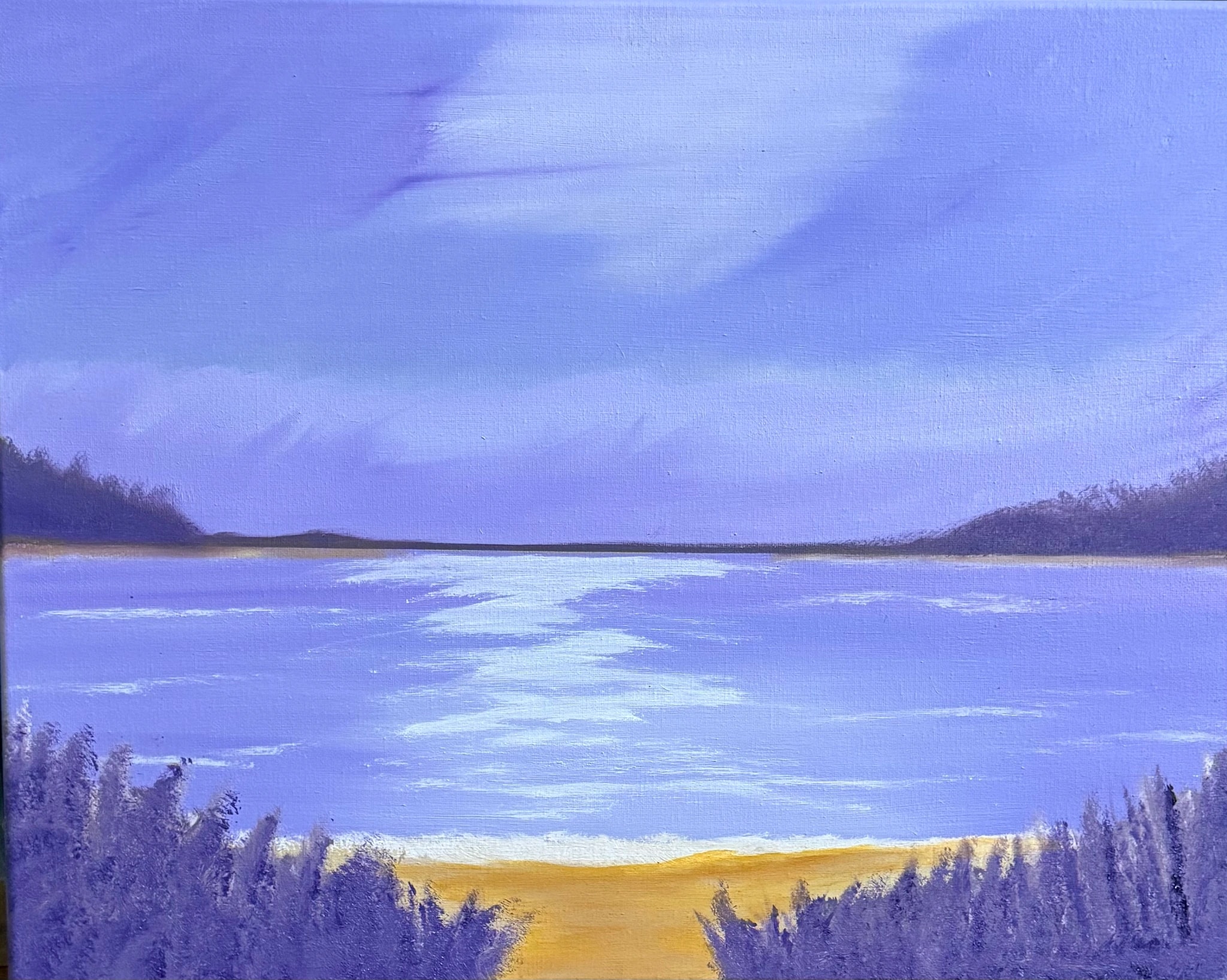 Lavender Frozen Lake