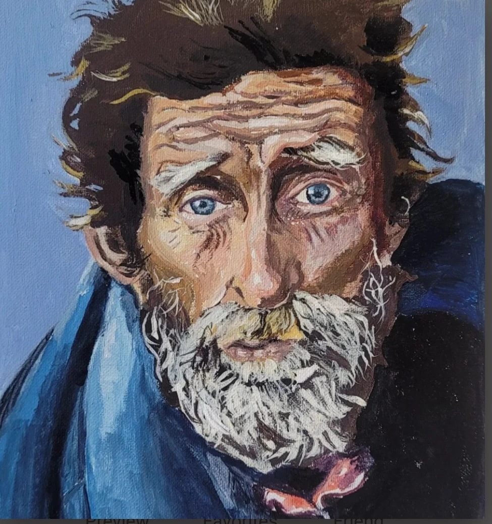 Blue-Eyed Elder Portrait