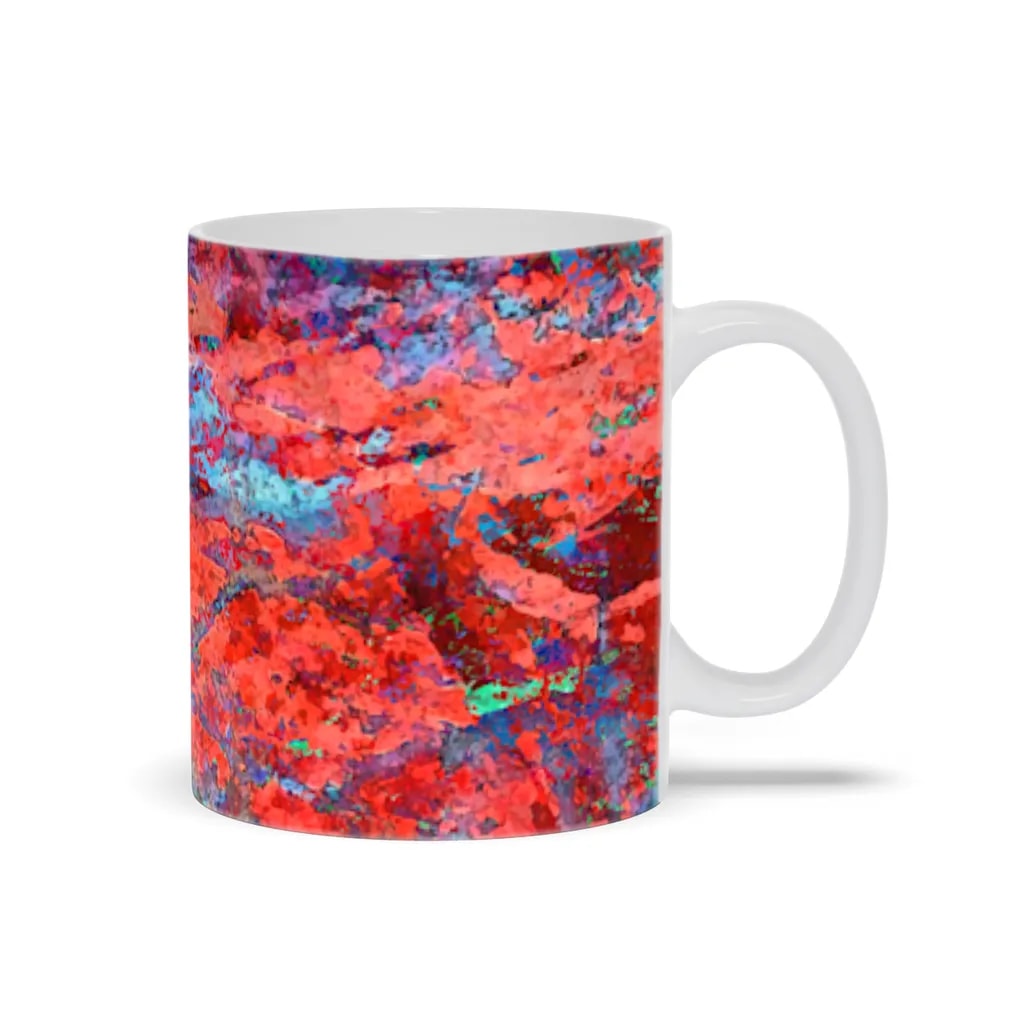 Vibrant Whispers: An Abstract Dance of Color on Ceramic