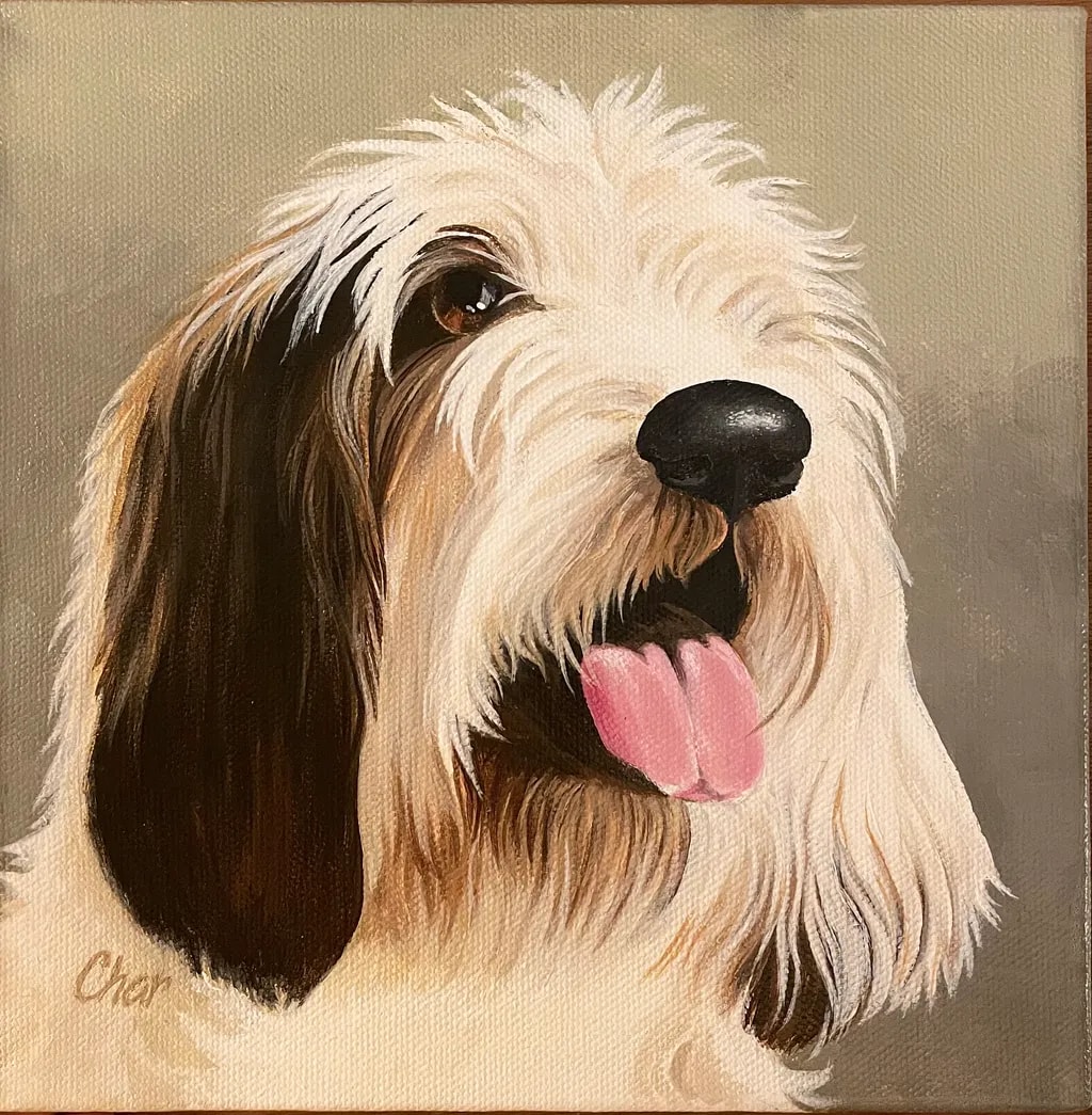 Whimsical Whiskers: A Charming Portrait of a Playful Pup