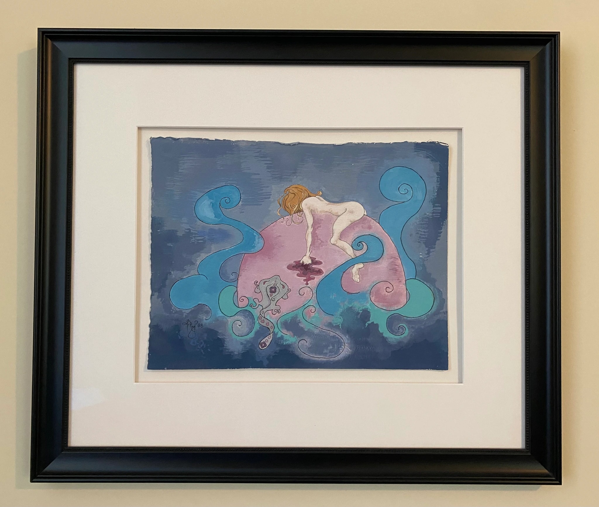 Moonlit Excavation (Framed Original)