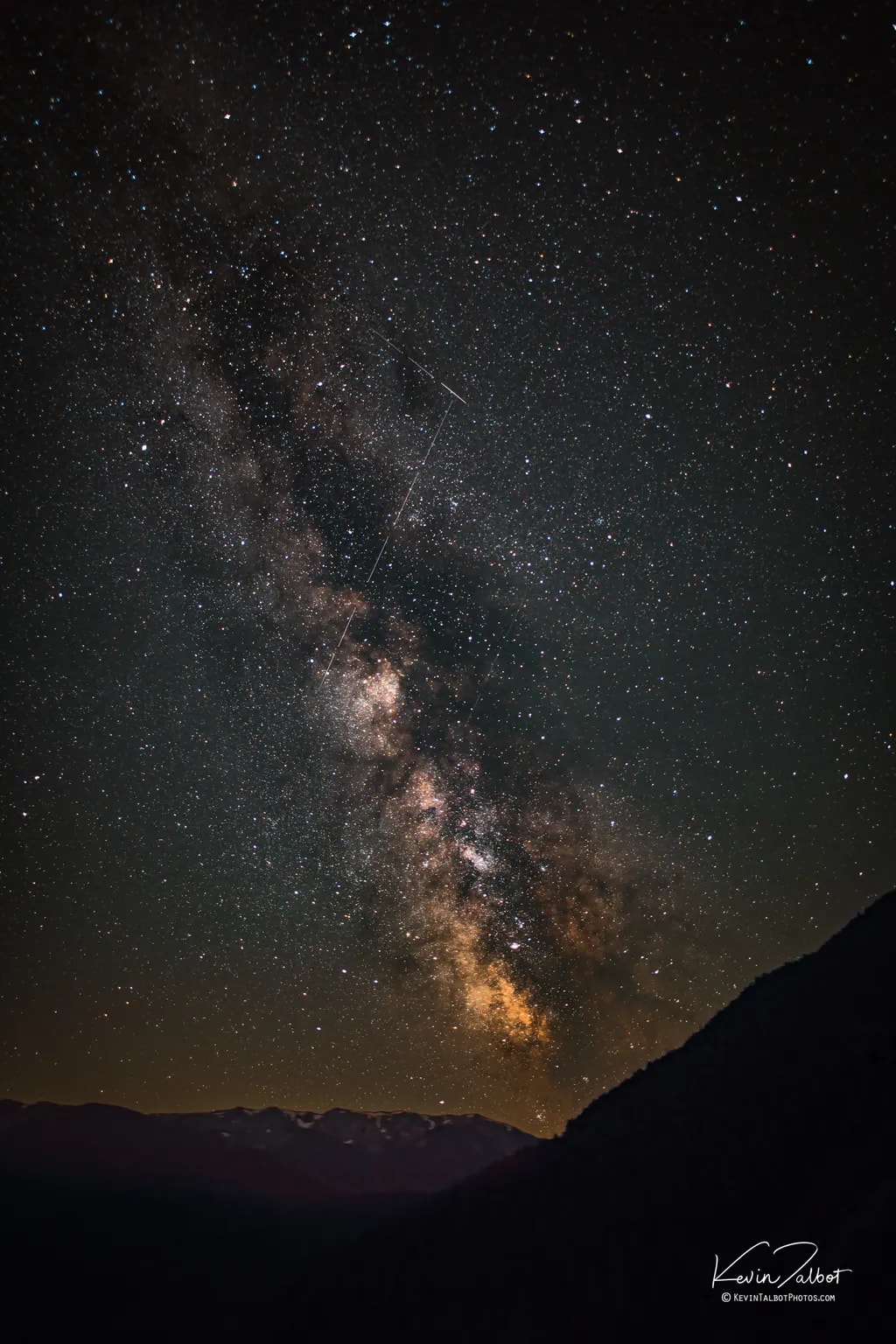 Milky Way Over Mountains
