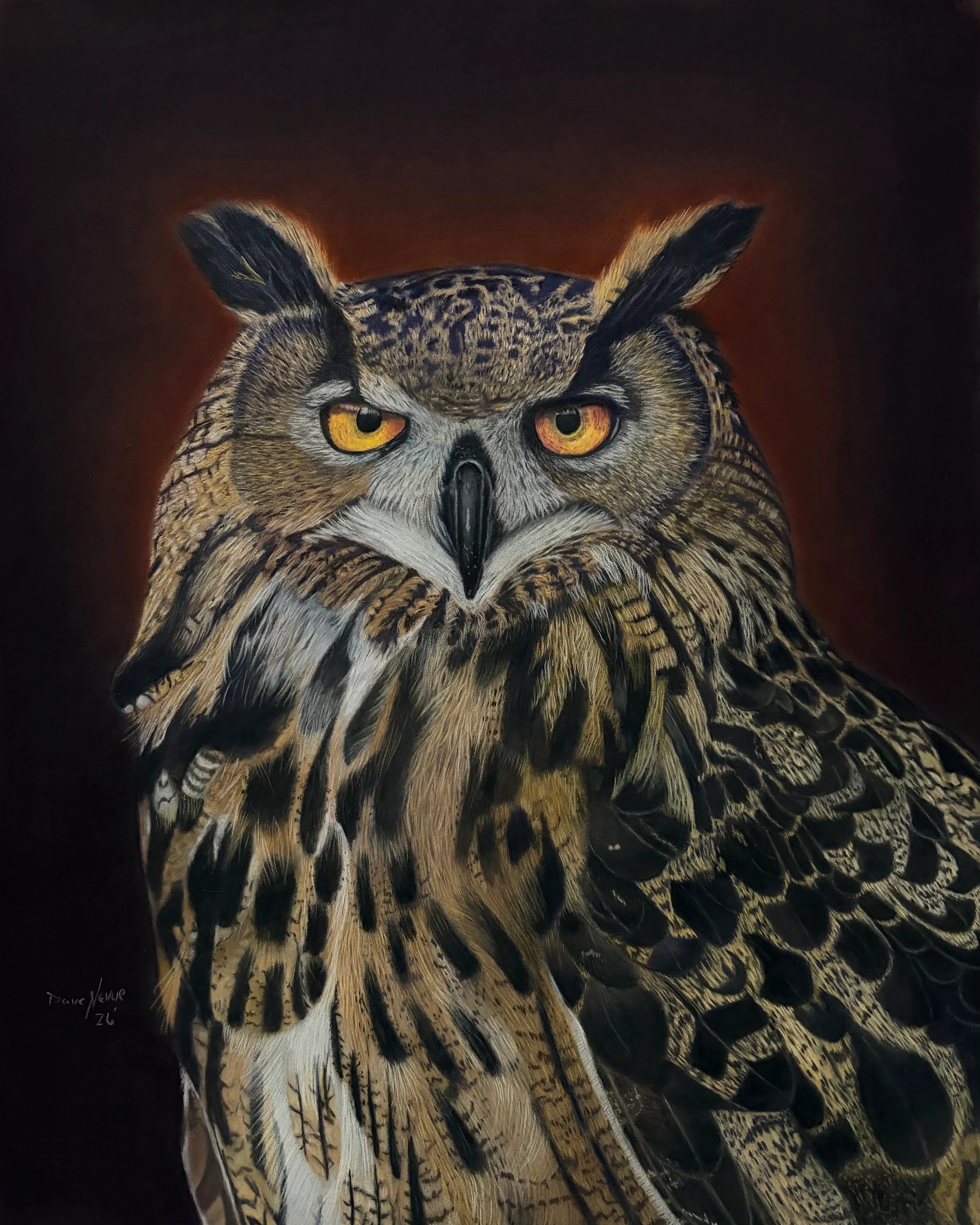 Amber-Eyed Guardian Eurasian Eagle Owl