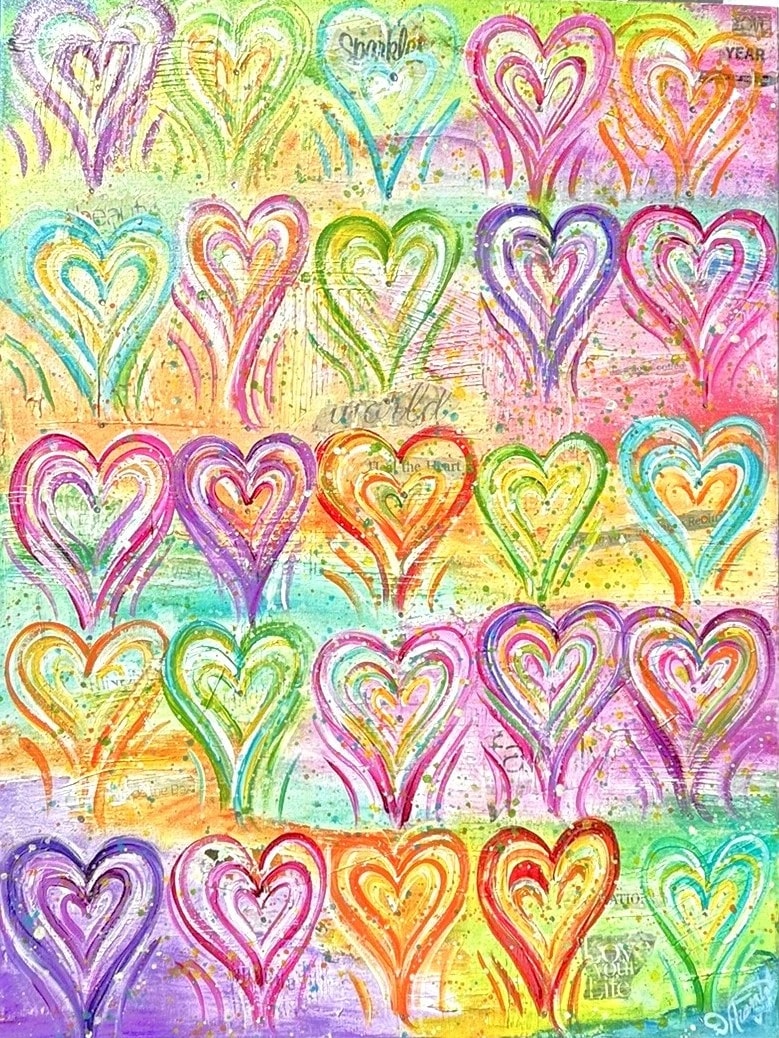 Colorful Heart Symphony: A Celebration of Love and Joy in Vibrant Hues