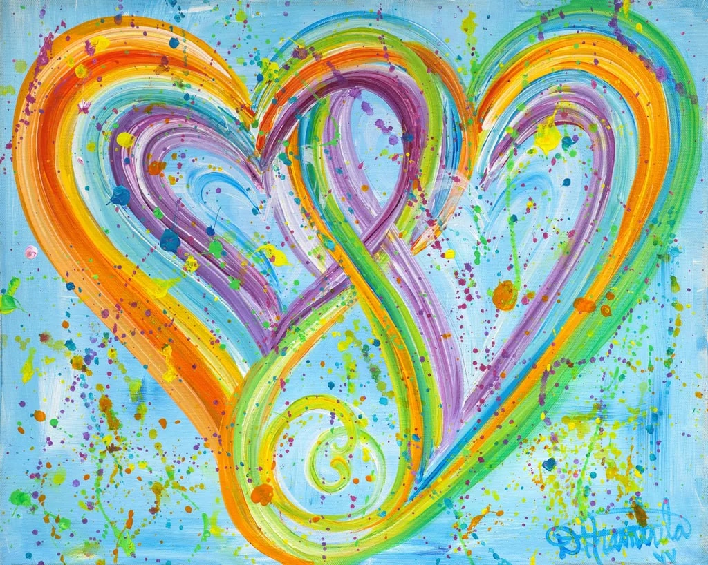 Colorful Heartstrings: A Vibrant Celebration of Love and Joy