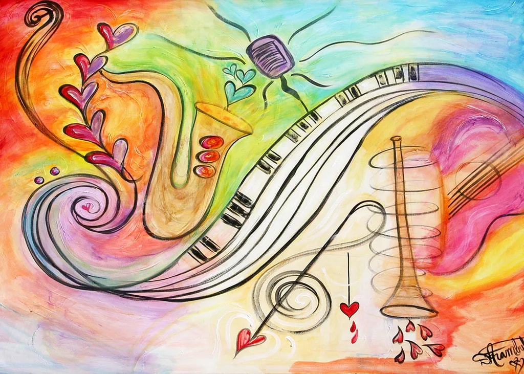 Melody of Colors: An Abstract Celebration of Music and Emotion