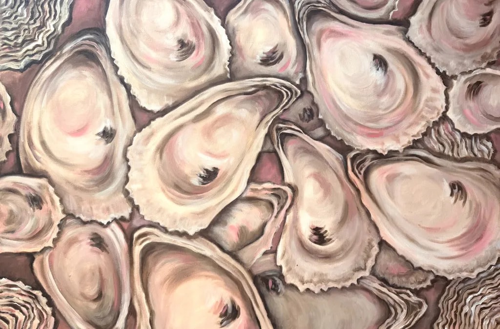 Whimsical Shells: A Playful Dance of Oysters in Nature's Palette