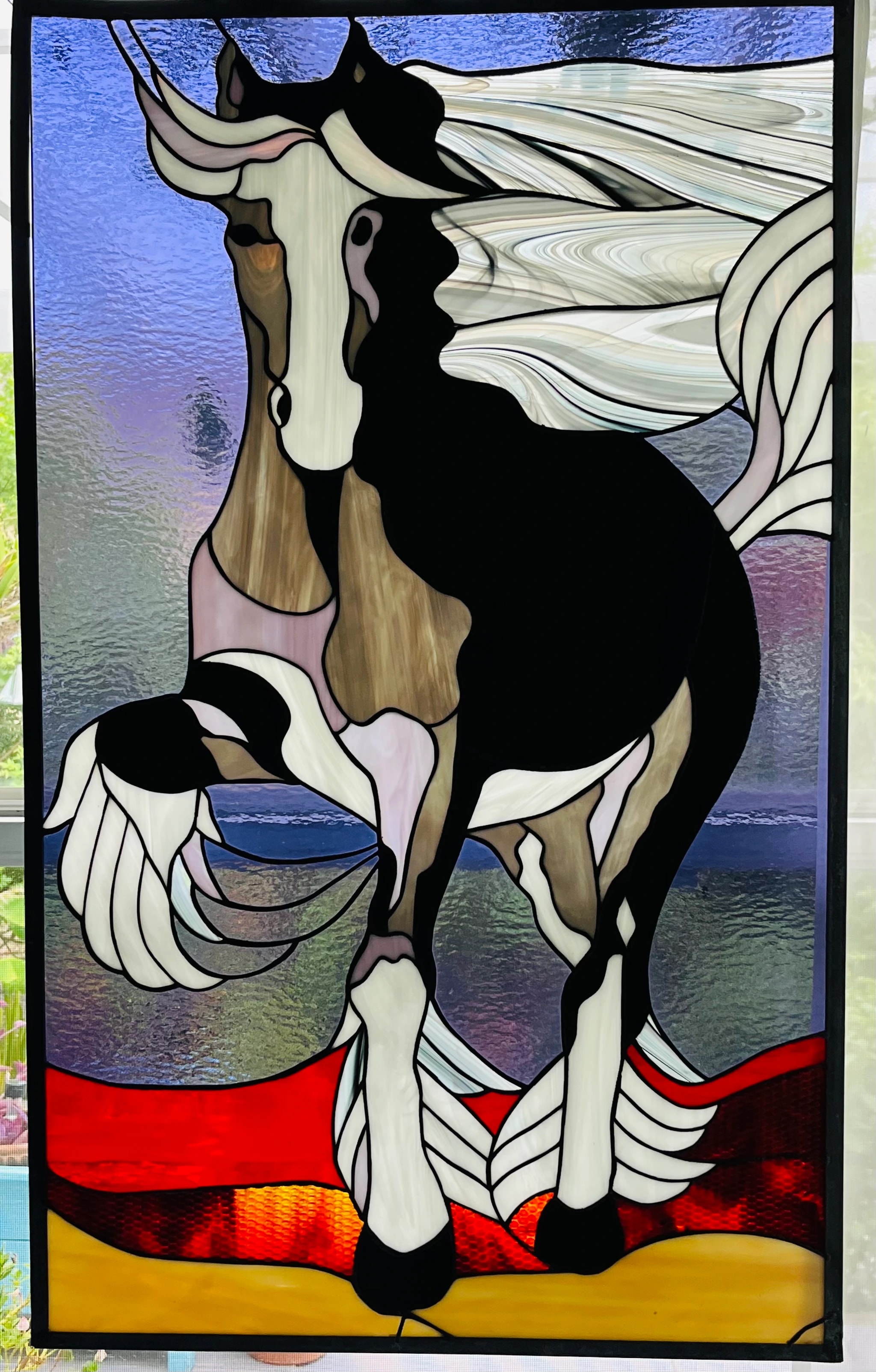 Dapper Bull in Stained Glass