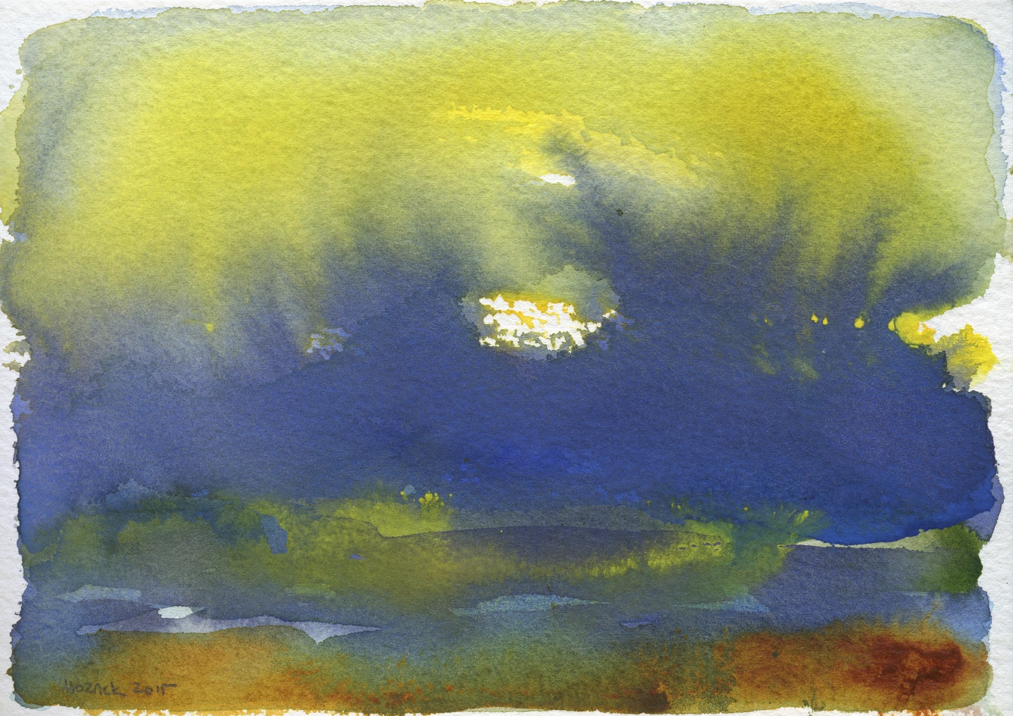 Yellow Light Over Water