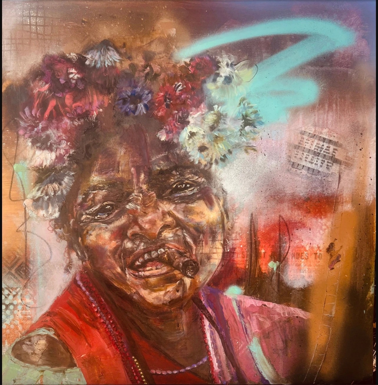 Floral Jazz Portrait