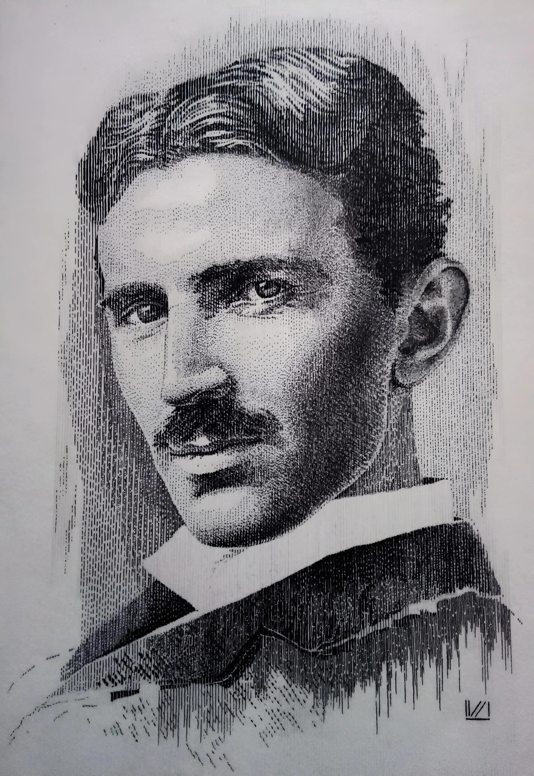 Stippled Gentleman Portrait