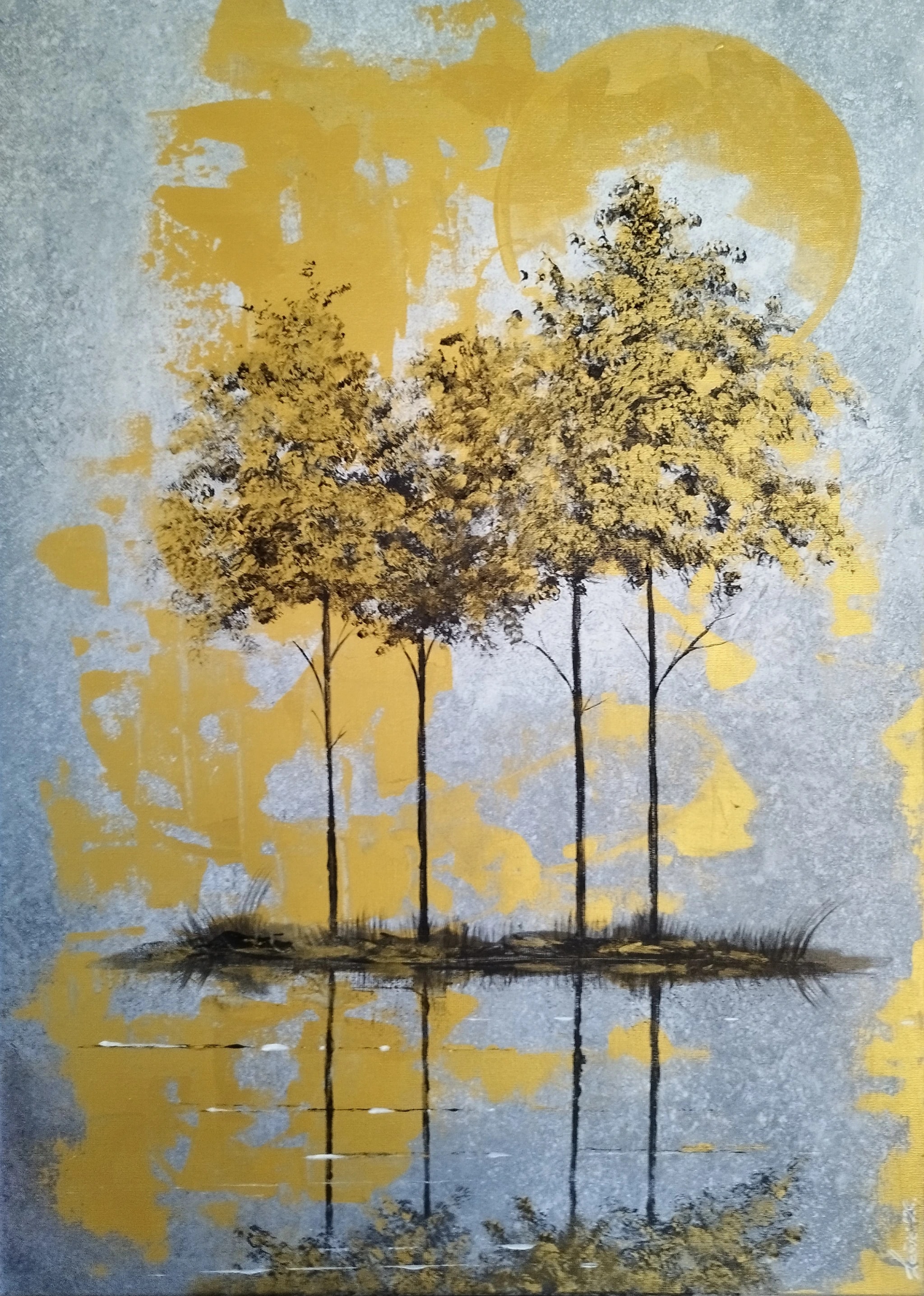 Ochre Tree Reflections