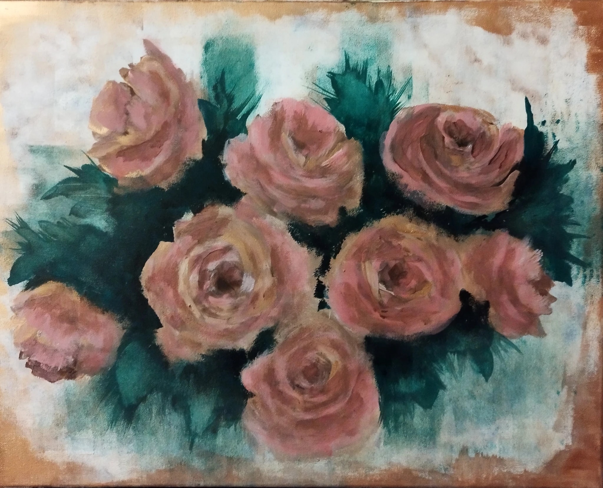 Textured Pink Roses