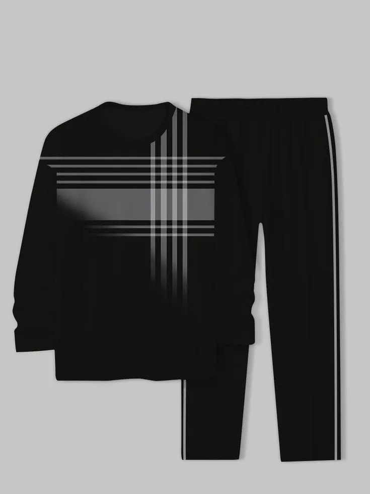 Modern Athletic Ensemble: Stylish Black Comfort for Casual Days