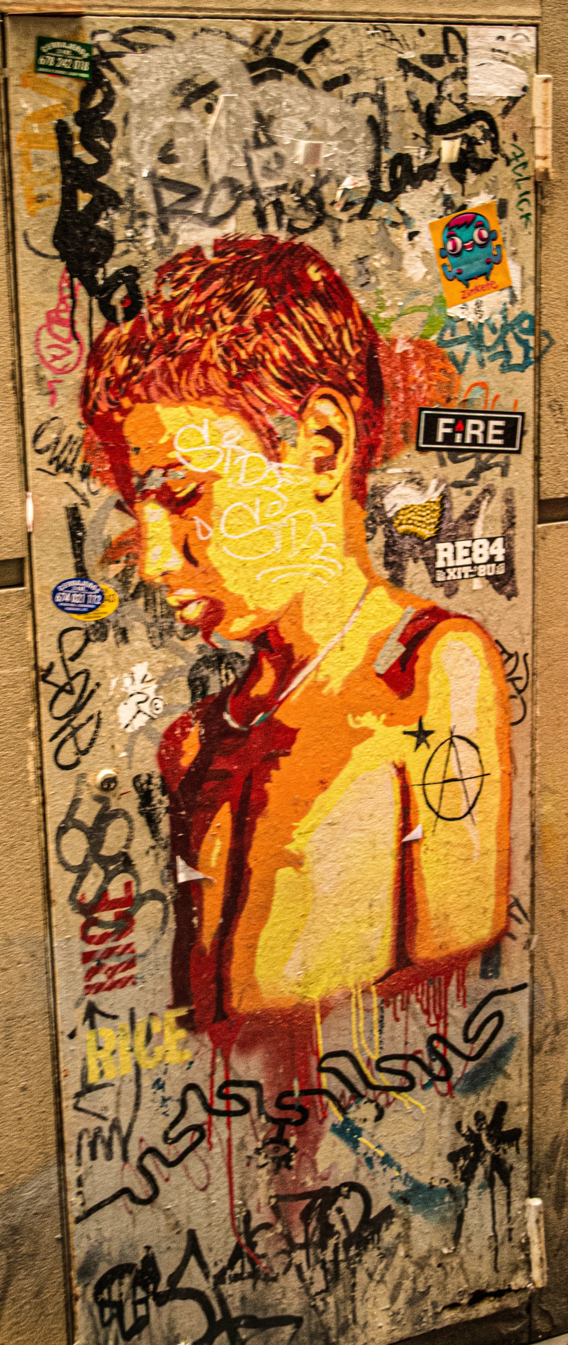 Graffiti Portrait in Gold