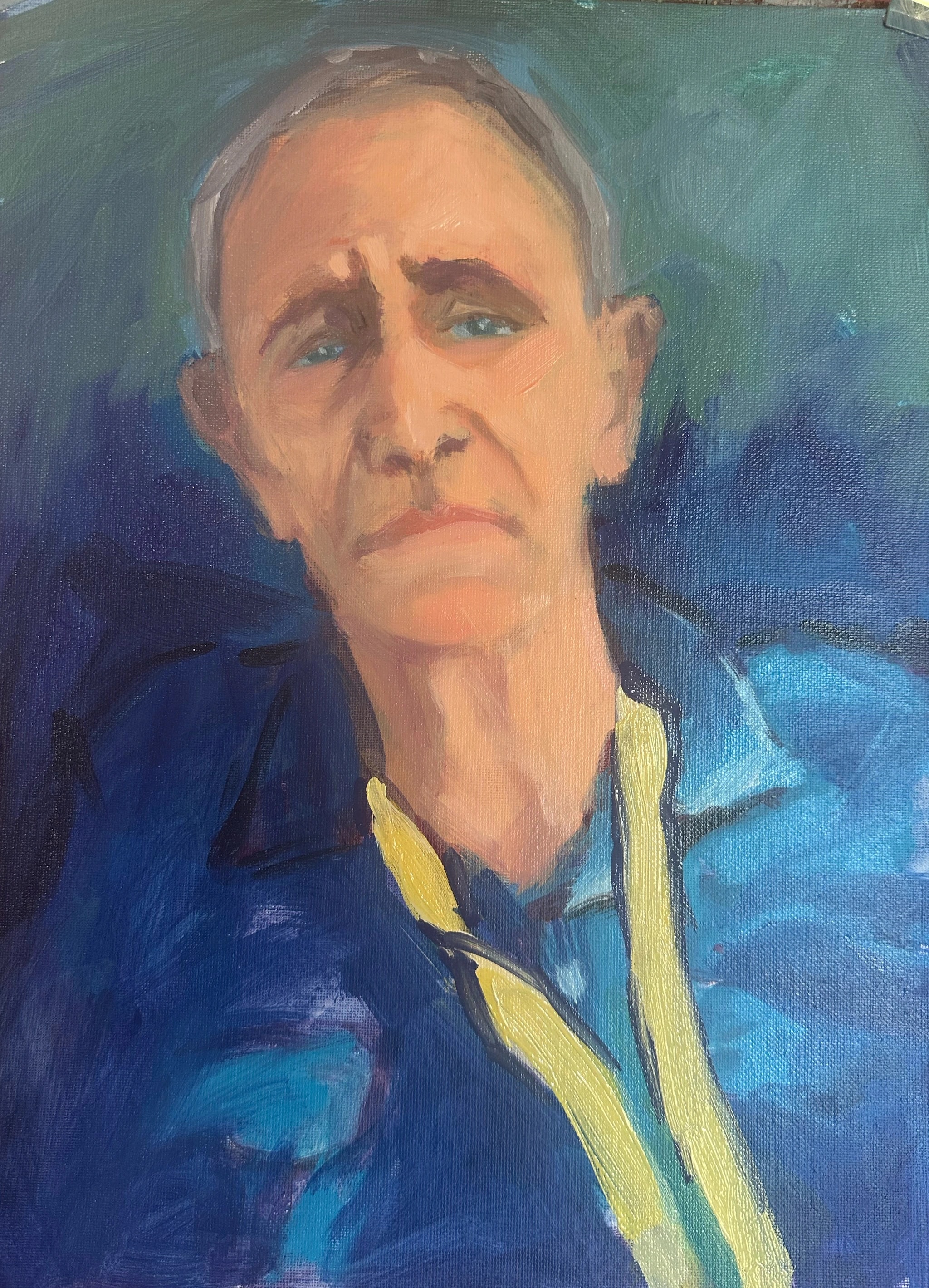 Blue-Clad Portrait