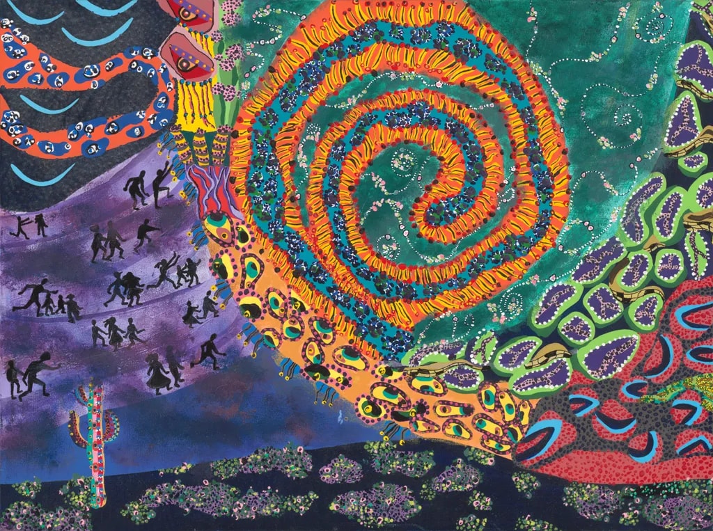 Vibrant Whirl: A Journey Through Color and Movement