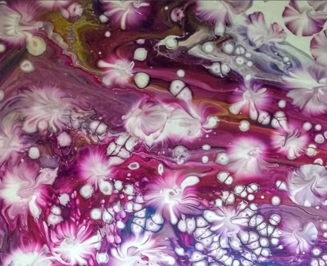 Marbled Purple Blossoms